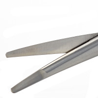 Super Sharp Kilner Ragnell Dissecting Scissors Curved 7" - Tungsten Carbide, Gold Rings