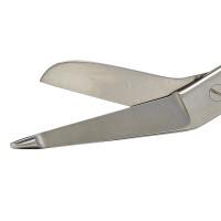 Lister Bandage Scissors 8˝ Angled - Tungsten Carbide One Large Ring