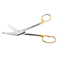 Lister Bandage Scissors 8˝ Angled - Tungsten Carbide One Large Ring