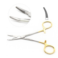 Olsen Hegar Needle Holder Scissors Combination 6 1/2" Serrated - Tungsten Carbide, Curved Tips