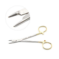 European Style Olsen Hegar Needle Holder Scissors Combination 6 1/2" Serrated - Tungsten Carbide, Small Tips