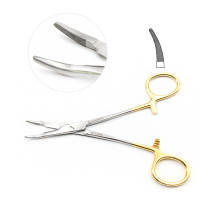 Olsen Hegar Needle Holder Scissors Combination 5 1/2" Serrated - Tungsten Carbide,  Curved Tips