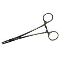 Olsen Hegar Needle Holder Scissors Combination 5 1/2" Serrated - Tungsten Carbide, Gun Metal