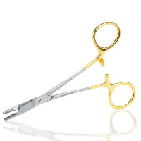 Olsen Hegar Needle Holder Scissors Combination 5 1/2" - Tungsten Carbide Inserts Jaws, Left Handed