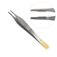 Adson Brown Forceps 7x7 Teeth 4 3/4" Side Grasping Tungsten Carbide