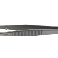 Eye Dressing Forceps 4" Serrated Straight Tips Standard Pattern