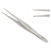 Iris Forceps 4" Standard Pattern 1x2 Teeth Straight