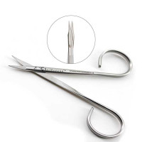 Stitch Scissors 3 3/4" Curved Fine Tips - Blunt Blades