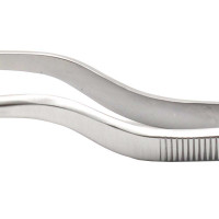 Jansen Bayonet Forceps  Serrated  7 1/2"