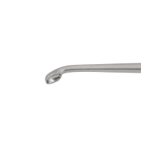 Brun Curette 8" Hollow Handle Angled Oval #4/0 (2.5mm)