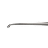 Brun Curette 8" Hollow Handle Angled Oval #5/0 (2.2mm)