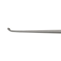 Brun Curette 8" Hollow Handle Angled Oval #6/0 (2.0mm)