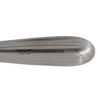 Brun Curette 8" Hollow Handle Angled Oval #6/0 (2.0mm)