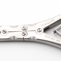 Ruskin Rongeur Double Action 3mm Bite Curved 6"