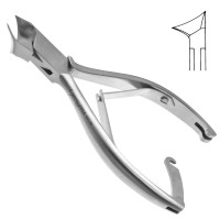 Nail Nipper 5 1/2" Short Angled Jaws Double Spring