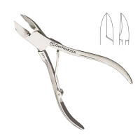 Nail Nipper 4 1/2" Concave Jaws Single Spring Chrome