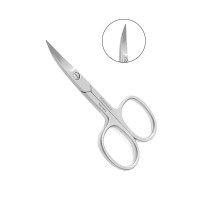 Nail Scissors 3 1/2" Curved Blades Chrome