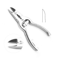 Mycotic Nail Nipper, Double Action Jaws, Barrel Spring, Straight, 4 1/2 inch