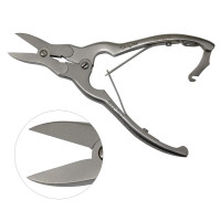 Mycotic Nail Nipper Double Action Jaws Barrel Spring Straight 6"