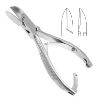 Nail Nipper 5 1/2" Grooved Handle Straight Beveled Heavy Jaw