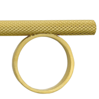 Gallaher Antrum Bone Rasp Outside Curved 7" Gold Ring Handle