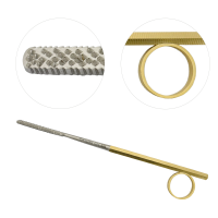 Gallaher Antrum Bone Rasp Straight 7" Gold Ring Handle