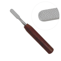 Single Side Bone Rasp 8 inch Straight - Flat Tip 0.5 inchx1.5 inch Phenolic Handle