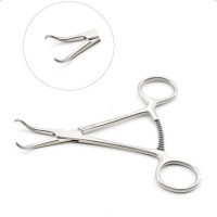 Bone Reduction Forceps 5", Curved Stepped Pointed