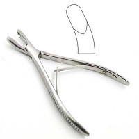 Luer Rongeur 6 3/4" Curved, 8mm, Single Action