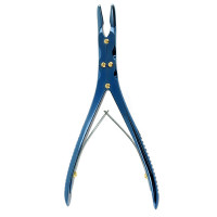 Ruskin Rongeur 7 1/2" 4mm Jaw, Double Action, Blue Titanium Coated