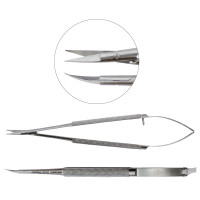 Micro Surgery Scissors Sharp Points Curved 6"