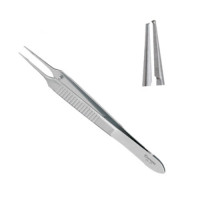 Mcpherson Micro Corneal Forceps 0.2mm With Tying Platform Angular 3 1/2"