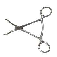 Pointed Fracture Reduction Clamp Small 5 1/2" Curved Left and Right with Ratchet
