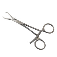 Pointed Fracture Reduction Clamp Small 5 1/2" Straight Left and Curved Right with Ratchet