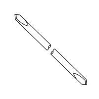 Steinmann Pin Double Diamond Round 9" Diameter 2.4mm (3/32") pkg/6