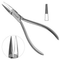 Flat Nose Pliers 5 1/2" Cross Serrated Jaws 5mm Tips