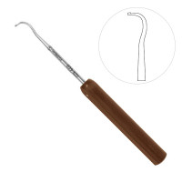 Suture Passer 7" Curved With Crochet Hook Phenolic
