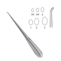 Epstein Curette 8” Hollow Handle Reverse Angle Oval Cups #3 (5.5mm)
