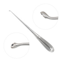 Epstein Curette 8” Hollow Handle Reverse Angle Oval Cups #3 (5.5mm)