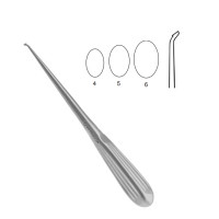 Epstein Curette 8” Hollow Handle Reverse Angle Oval Cups #4 (7.5mm)