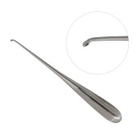 Brun Curette 8” Hollow Handle Angled Shaft Oval Cup #2 (4.8mm)