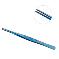 Debakey Thoracic Tissue Forceps  6 inch 2.5mm Wide Tips - Titanium