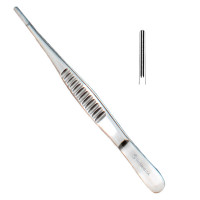 Debakey Thoracic Tissue Forceps  2.5mm Wide Tips 9 1/2"