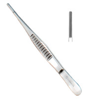 Debakey Thoracic Tissue Forceps 2.5mm Wide Tips 12"