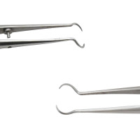 Skin Hook Forceps 5" Angled Delicate