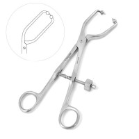 Pelvic Reduction Forceps 7 3/4" Angled Short Ball Tips