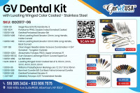 GV Dental Kit with Luxating Winged Color Coated - Stainless Steel