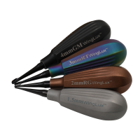 Winged Elevators 4 1/2 inch Extra Small Black Shaft Color Coated Set of 4
