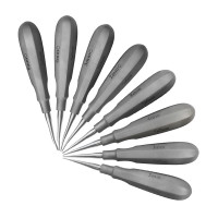 Luxating Elevator Set of 8 having Standard Handle with 4 Straight Tips and 4 Curved Tips