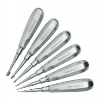 Winged Dental Elevator Set of 6 with Straight Tip having Standard Handle